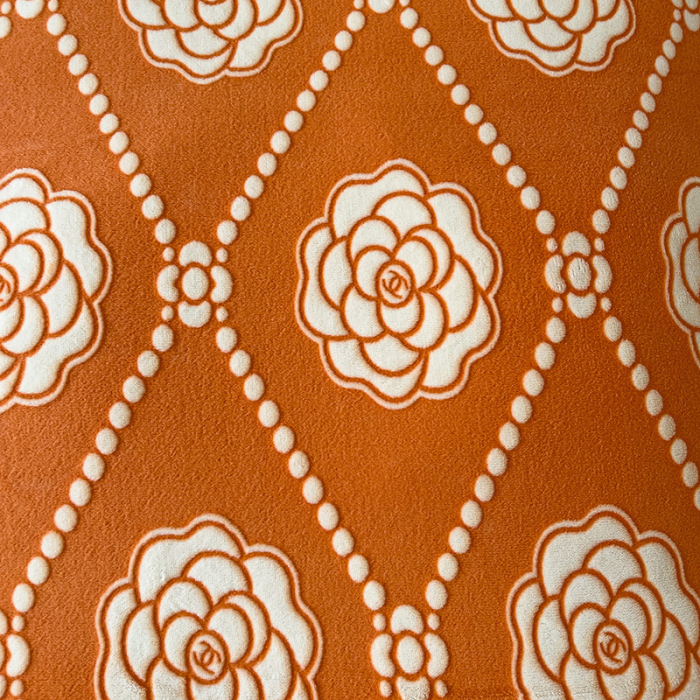 Lenjerie De Pat Cocolino 4 Piese Cu Cearceaf Pat Mare - Portocaliu Cu Trandafiri [13]