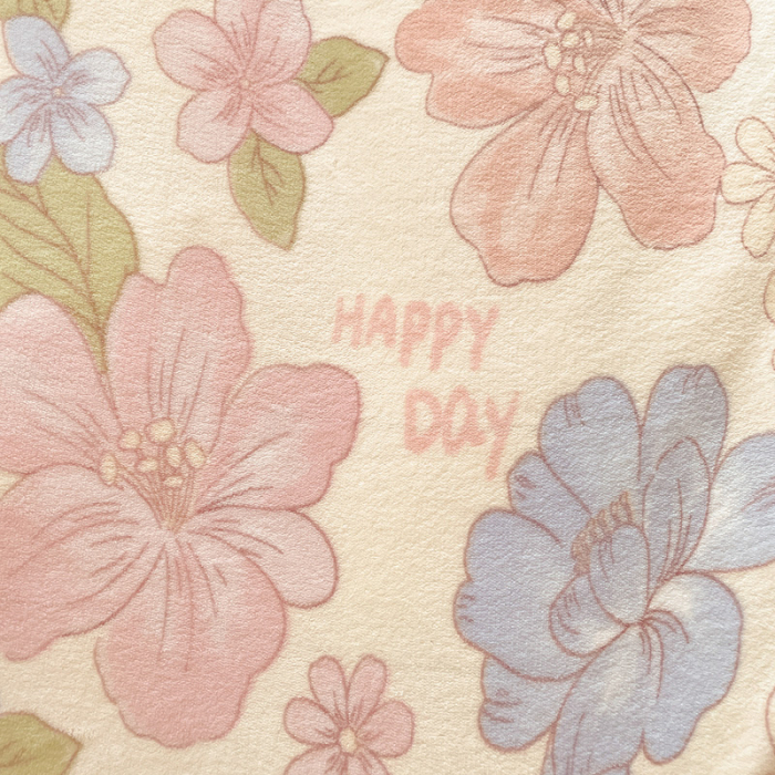 Lenjerie De Pat Cocolino 4 Piese Cu Cearceaf Pat Mare - Roz Cu Flori Pastel [5]