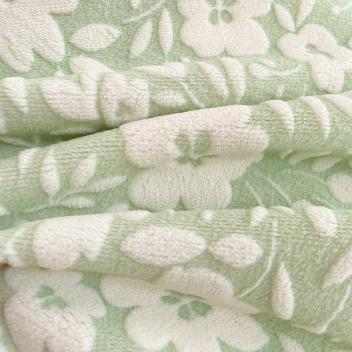 Lenjerie De Pat Cocolino 4 Piese Cu Cearceaf Pat Mare - Verde Menta Cu Flori [14]