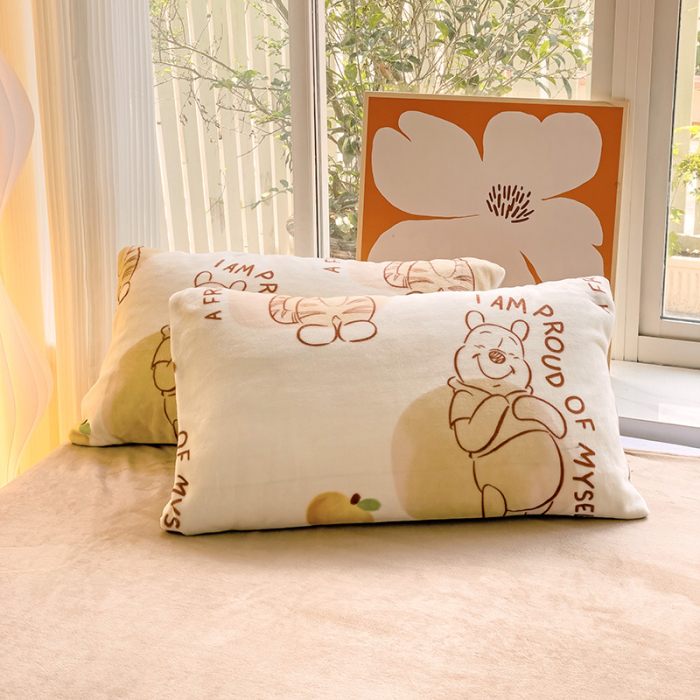 Lenjerie De Pat Cocolino 4 Piese Cu Cearceaf Pat Mare - Winnie The Pooh [13]