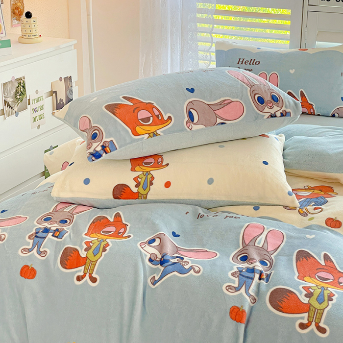 Lenjerie De Pat Cocolino 4 Piese Cu Cearceaf Pat Mare - Zootropolis [5]