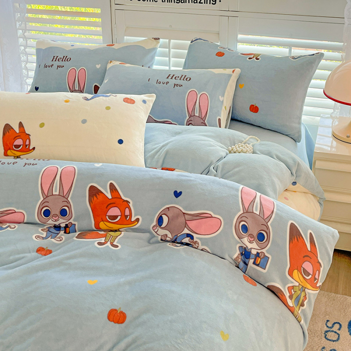 Lenjerie De Pat Cocolino 4 Piese Cu Cearceaf Pat Mare - Zootropolis [12]