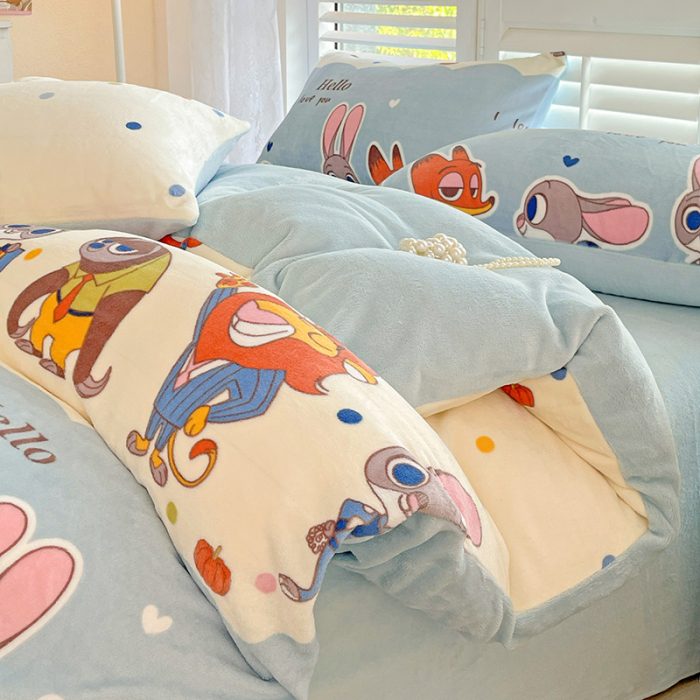 Lenjerie De Pat Cocolino 4 Piese Cu Cearceaf Pat Mare - Zootropolis [13]