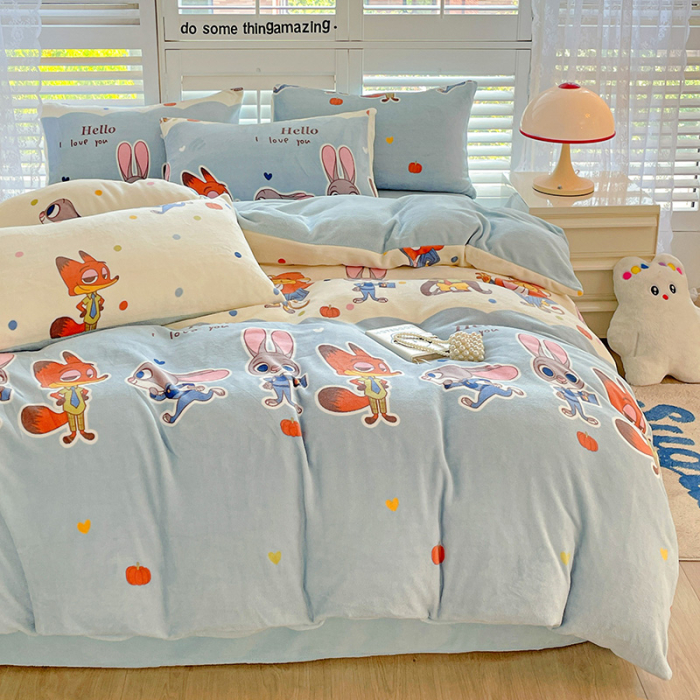 Lenjerie De Pat Cocolino 4 Piese Cu Cearceaf Pat Mare - Zootropolis [9]