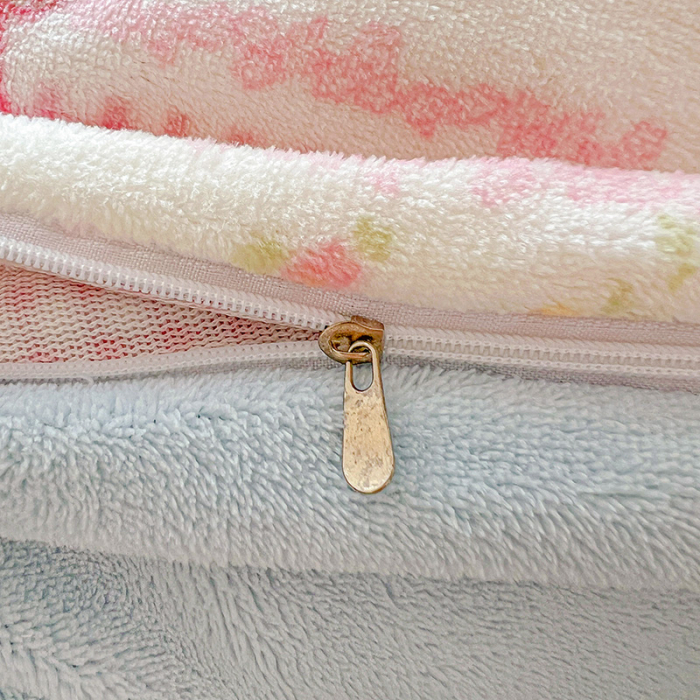 Lenjerie De Pat Cocolino 4 Piese Cu Elastic - Bleu Cu Dungi Si Fundite [19]