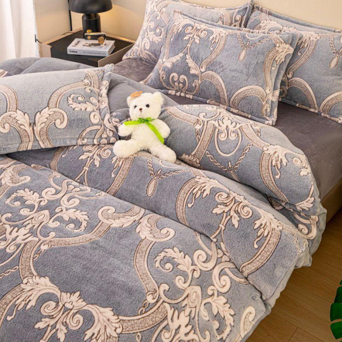 Lenjerie De Pat Cocolino 4 Piese Cu Elastic - Royal [2]
