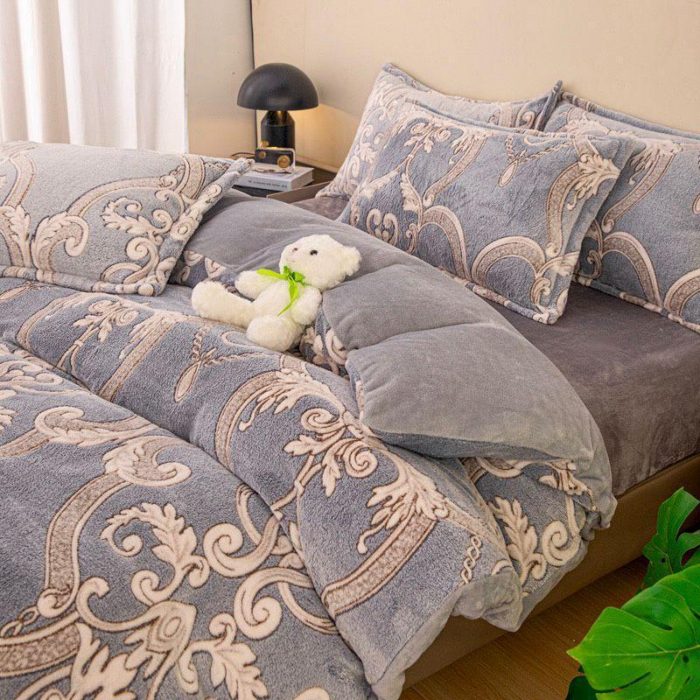 Lenjerie De Pat Cocolino 4 Piese Cu Elastic - Royal [3]