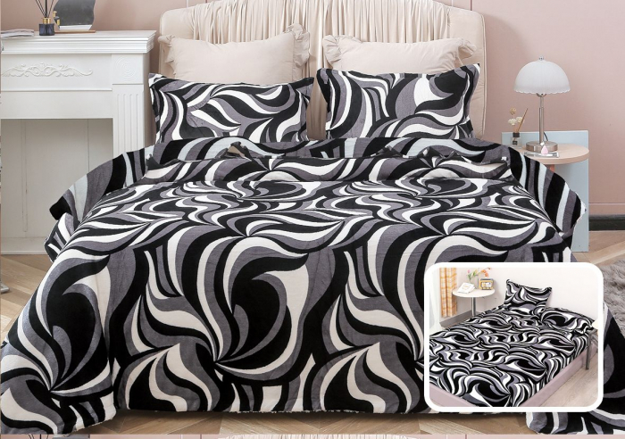 Lenjerie De Pat Cocolino 4 Piese Cu Elastic - Waves [2]