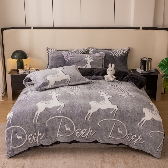 Lenjerie De Pat Cocolino 4 Piese Cu Elastic - Deer [2]