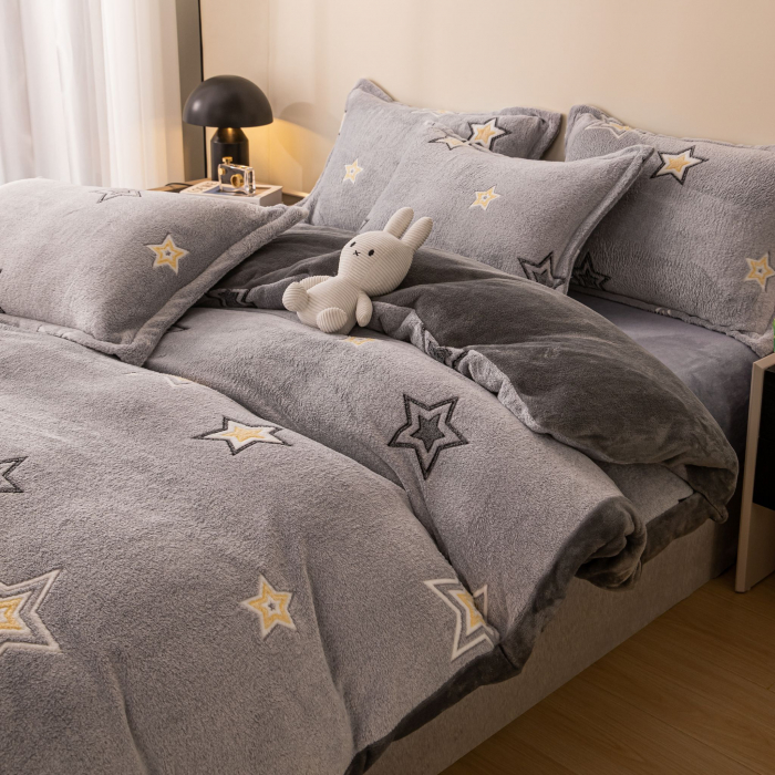 Lenjerie De Pat Cocolino 4 Piese Cu Elastic - Starry Nigh [3]