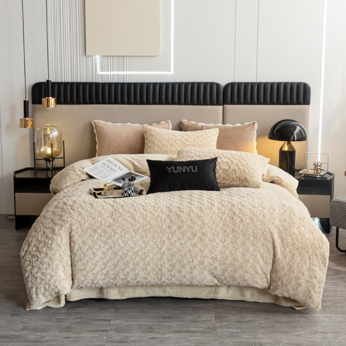 Lenjerie De Pat Cocolino 4 Piese Trandafiri - Crem [2]