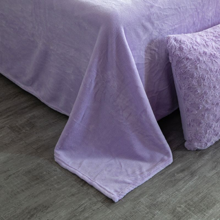 Lenjerie De Pat Cocolino 4 Piese Trandafiri - Lila [5]