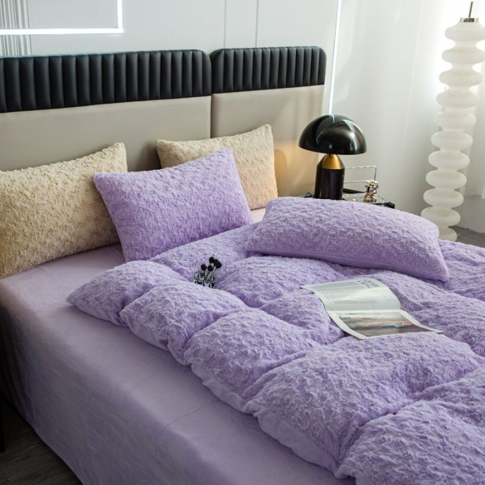 Lenjerie De Pat Cocolino 4 Piese Trandafiri - Lila [2]