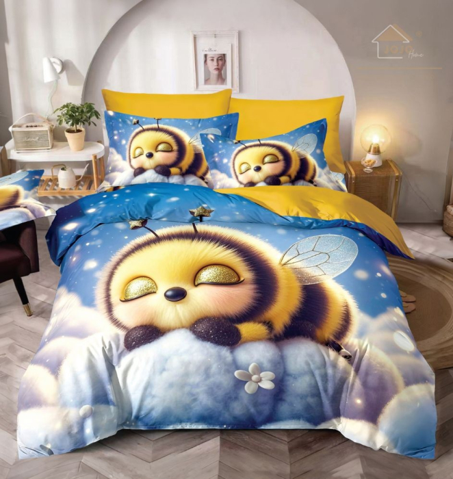 Lenjerie De Pat Finet 6 Piese Cu Elastic 5D - Albinuta Somnoroasa [1]