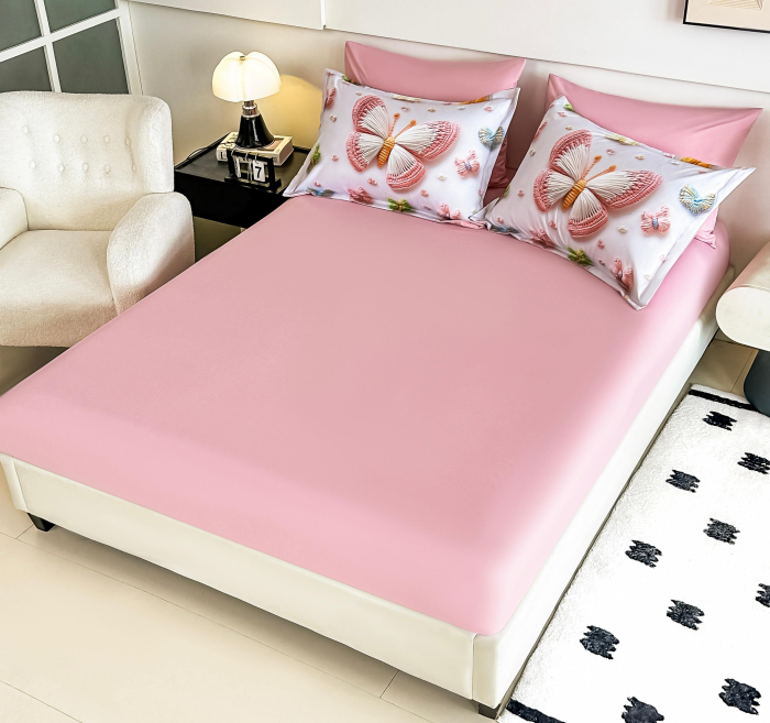 Lenjerie De Pat Finet 6 Piese Cu Elastic 5D - Fluturi Colorati [2]