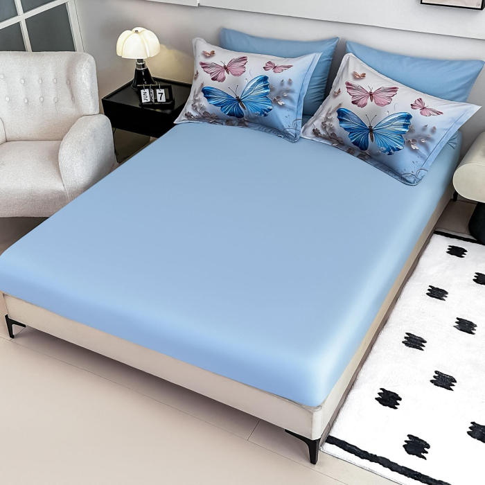 Lenjerie De Pat Finet 6 Piese Cu Elastic 5D - Fluturi De Sticla [2]