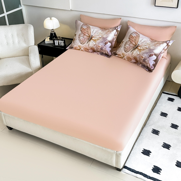 Lenjerie De Pat Finet 6 Piese Cu Elastic 5D - Fluturi Stralucitori [2]