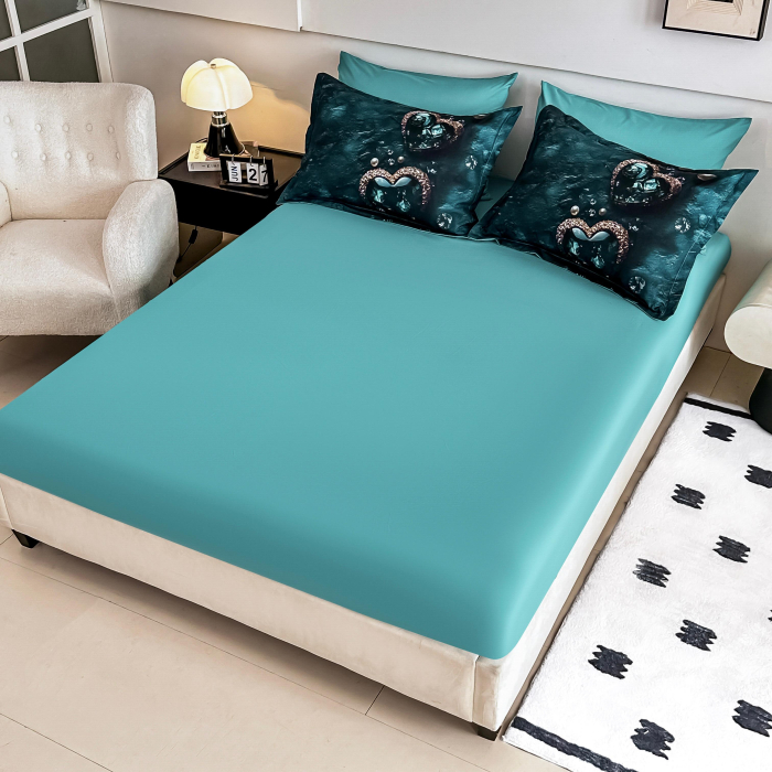 Lenjerie De Pat Finet 6 Piese Cu Elastic 5D - Inima Din Piatra Pretioasa [2]