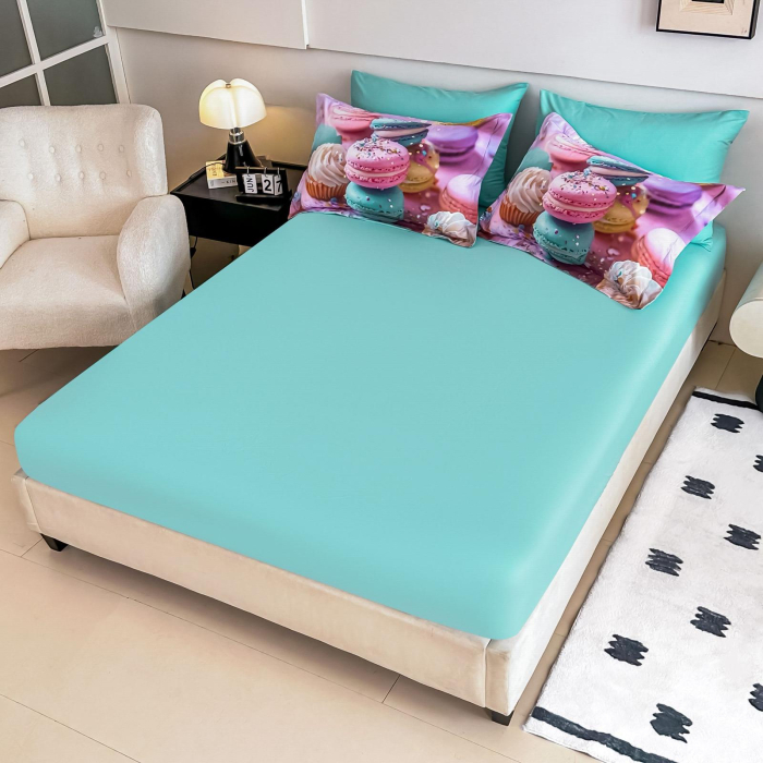 Lenjerie De Pat Finet 6 Piese Cu Elastic 5D - Macarons Si Briose [2]