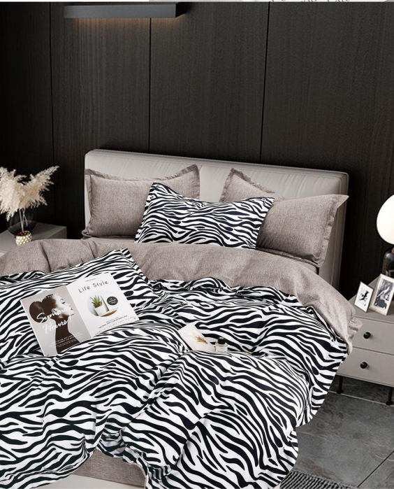 Lenjerie De Pat Finet - Animal Print Zebra [1]