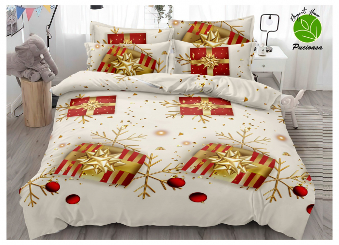 Lenjerie De Pat Finet Craciun - Golden Gift [1]