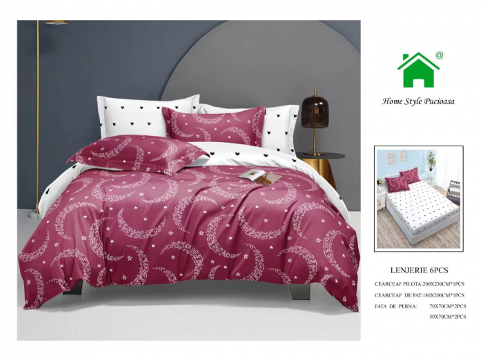 Lenjerie De Pat Finet Cu Elastic - Rosu Cherry Semiluna [1]