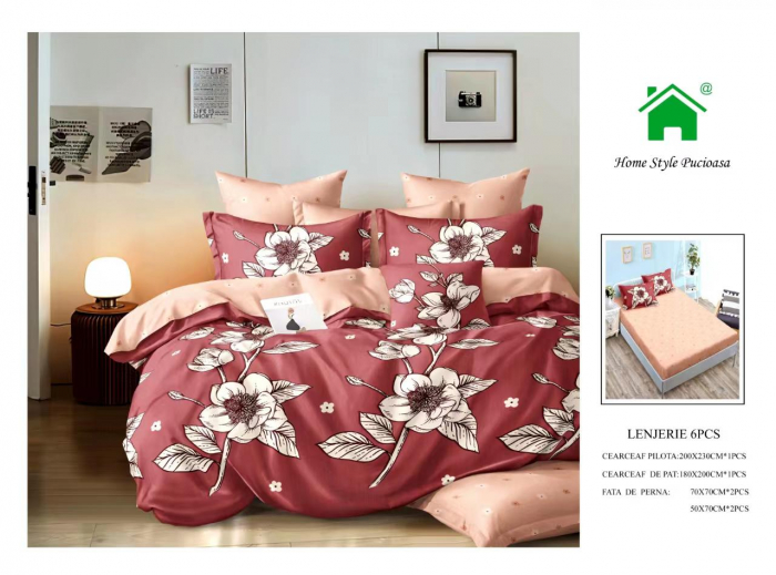 Lenjerie De Pat Finet Cu Elastic - Flori De Gradina [1]