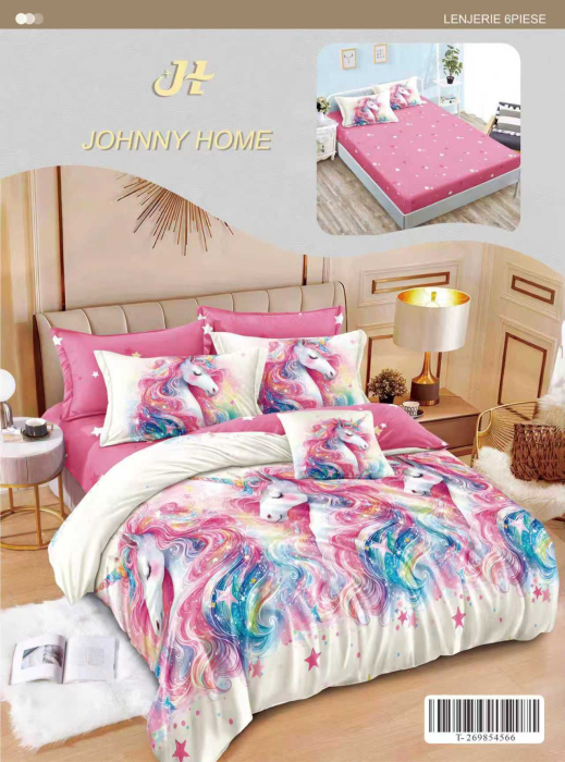 Lenjerie De Pat Finet Cu Elastic - Unicorn Multicolor [2]