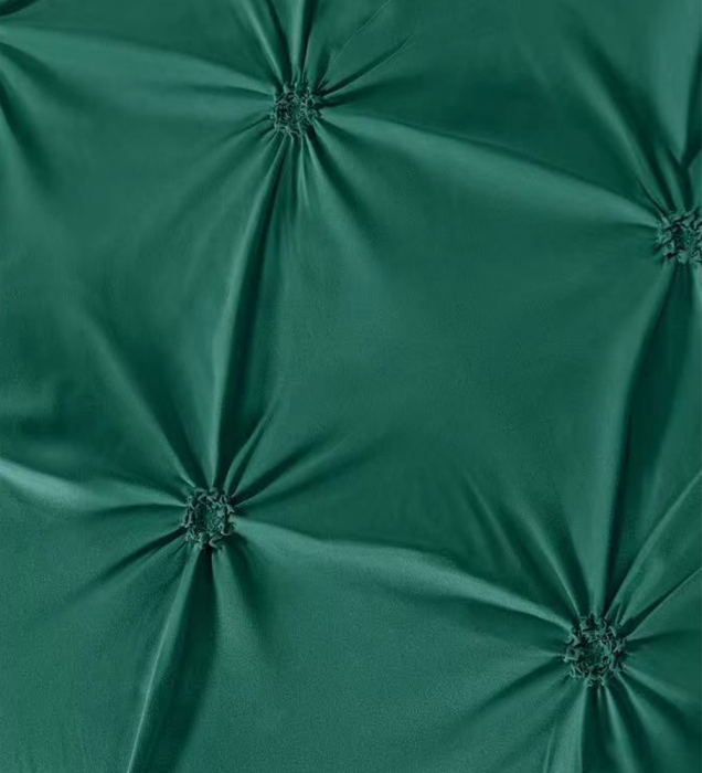 Lenjerie De Pat Finet Cu Pliuri - Verde Smarald [2]