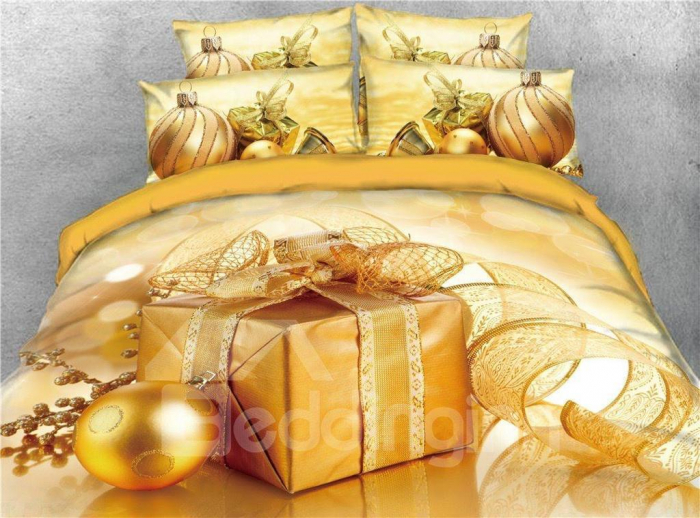 Lenjerie De Pat Finet Premium 6 Piese - Golden Gift [1]