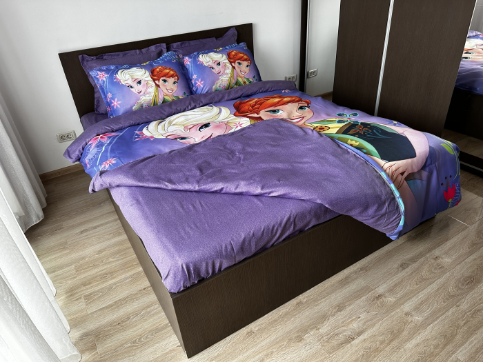 Lenjerie De Pat Finet Premium - Beautiful Frozen - Ana Si Elsa [8]