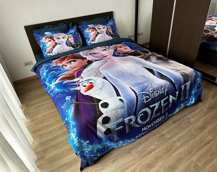 Lenjerie De Pat Finet Premium - Frozen - Ana Si Elsa [2]