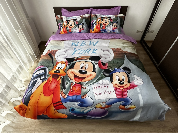 Lenjerie De Pat Finet Premium - New York/Mickey Si Prietenii [8]