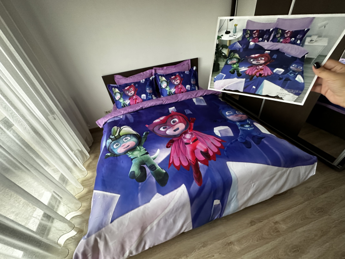 Lenjerie De Pat Finet Premium - Super Eroii In Pijama [9]