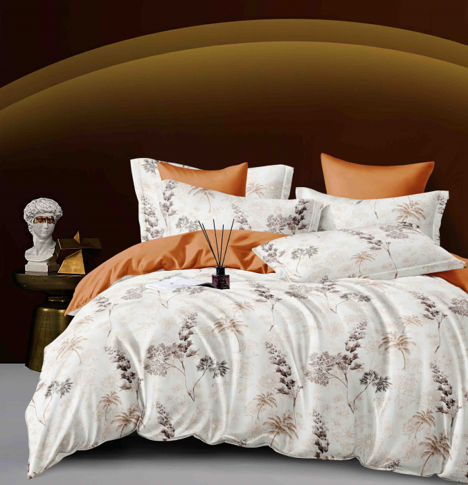 Lenjerie De Pat Finet Superior Cu Elastic - Orange Floral [1]