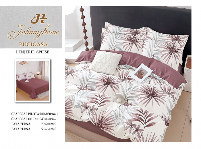 Lenjerie De Pat Finet Superior - Frunze Tropical [1]