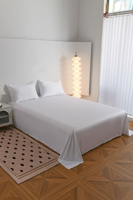 Lenjerie De Pat Premium Din Matase 6 Piese - Alb [8]