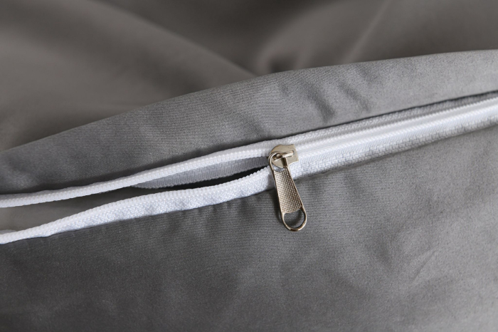 Lenjerie De Pat Premium Din Matase 6 Piese - Gri [5]