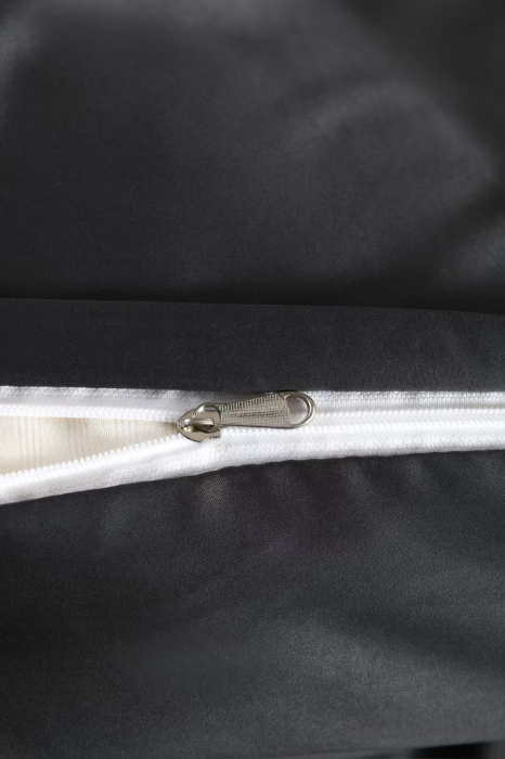 Lenjerie De Pat Premium Din Matase 6 Piese - Gri Antracit [16]