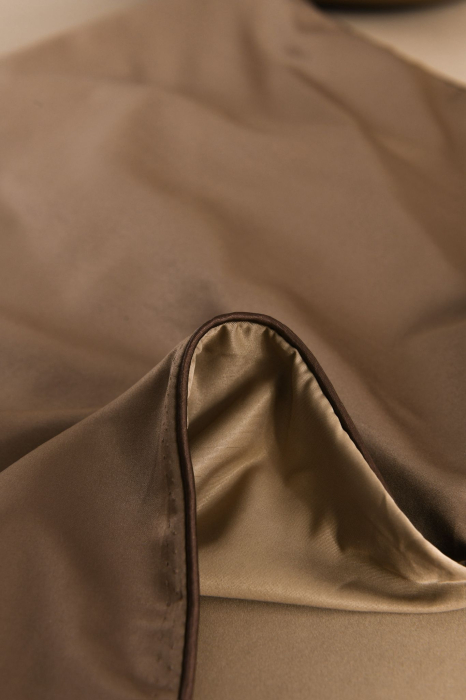 Lenjerie De Pat Premium Din Matase 6 Piese - Maro [10]