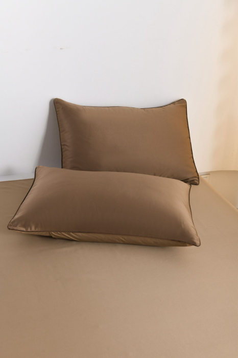 Lenjerie De Pat Premium Din Matase 6 Piese - Maro [9]