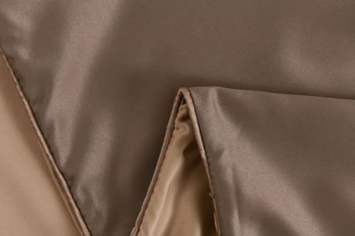 Lenjerie De Pat Premium Din Matase 6 Piese - Maro Si Bej [14]