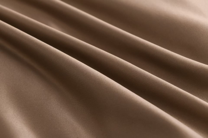 Lenjerie De Pat Premium Din Matase 6 Piese - Maro Si Bej [9]