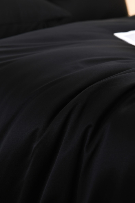 Lenjerie De Pat Premium Din Matase 6 Piese - Negru [20]