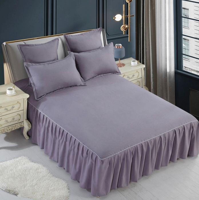 Lenjerie De Pat UNI Cu Volanase - Gri [2]