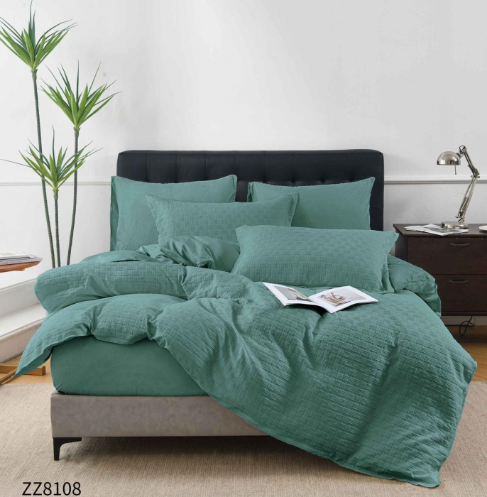 Lenjerie Din Bumbac Tip Finet Cu Elastic Model Crosetat - Verde Deschis [1]