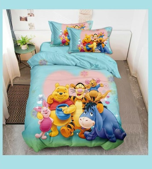 Lenjerie Din Bumbac Tip Finet Premium Disney 1 Persoana - Winnie the Pooh [1]