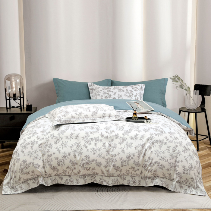 Lenjerie Din Bumbac Tip Finet PREMIUM Luxury Cu Elastic - Mini Trandafiri [1]