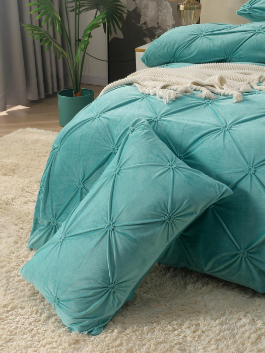 Lenjerie Din Catifea Cu Elastic - Turquoise [3]