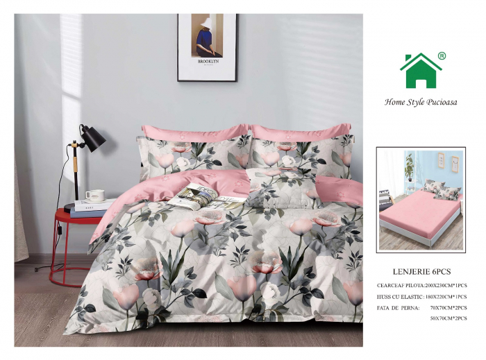 Lenjerie De Pat Finet Cu Elastic - Gradina Cu Flori [1]